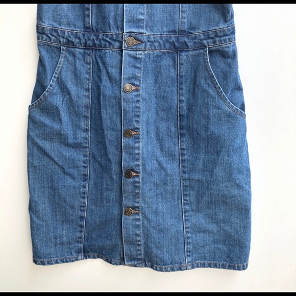 Blendshe Denim Overall Dress Size Medium - Picture 6 of 6